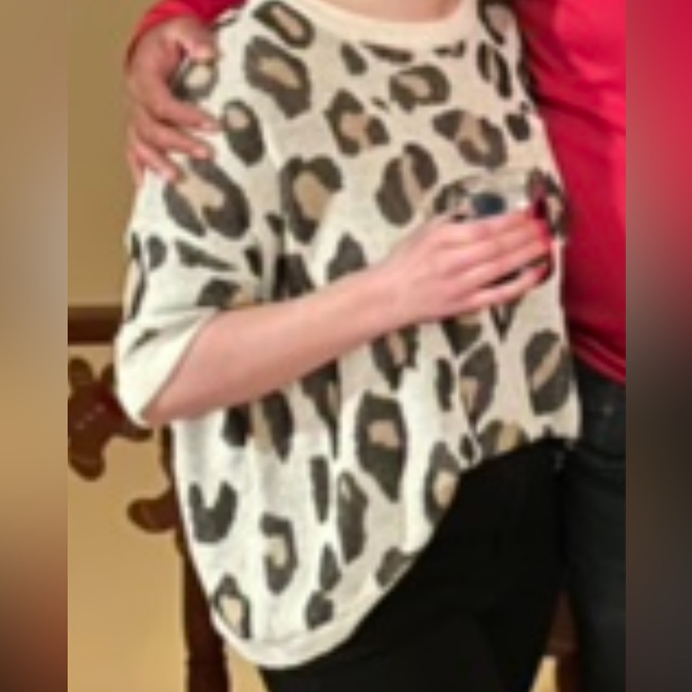 Oversized tan/brown leopard shirt